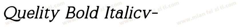 Quelity Bold Italicv字体转换